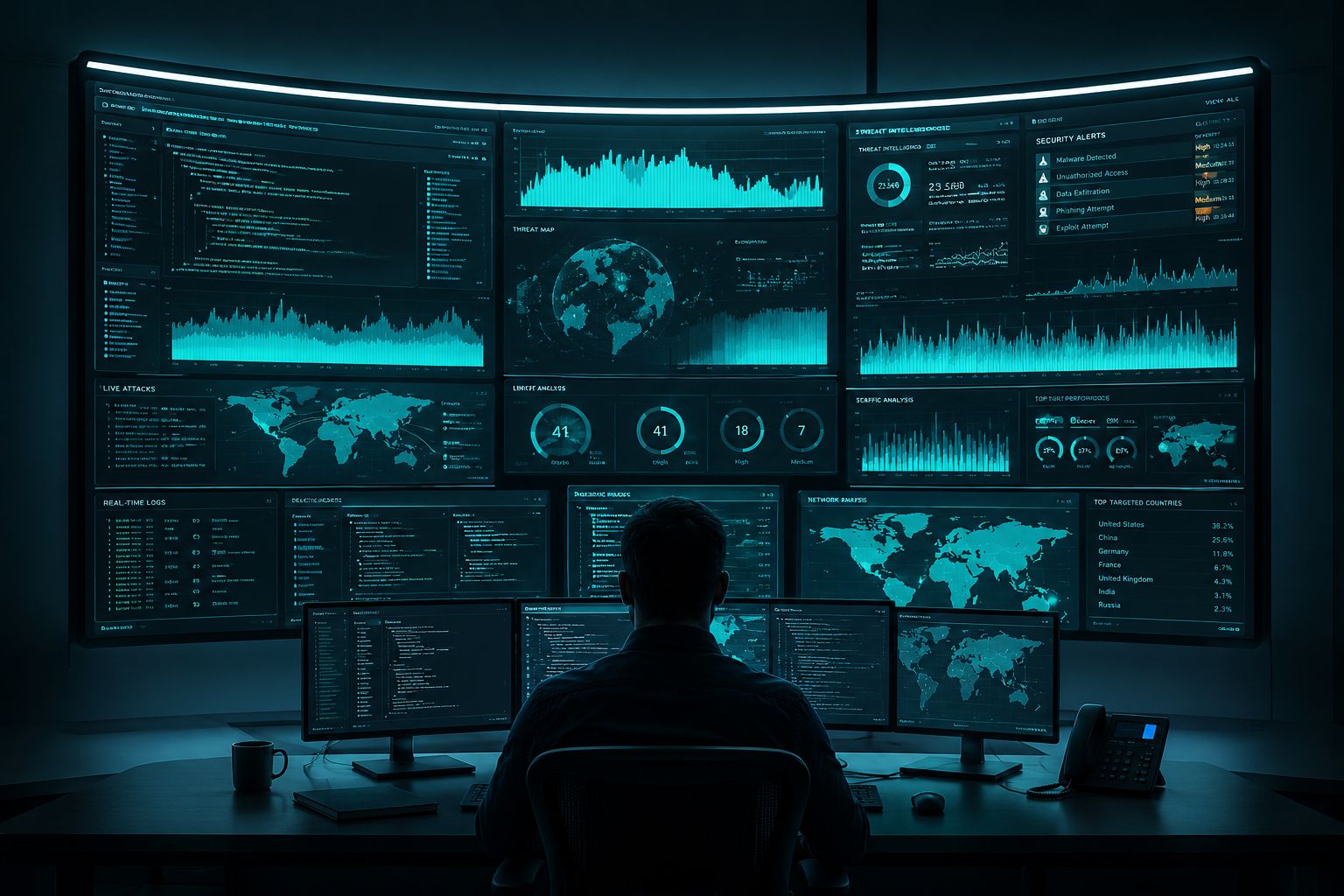 Futuristic Security Operations Center (SOC)